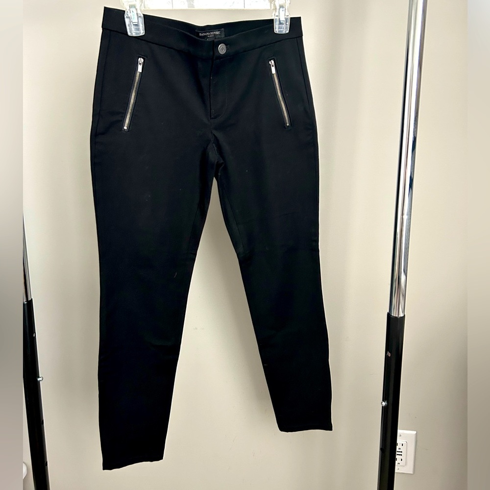 NWOT Banana Republic black Sloan Skinny Ankle Pants - sz 2